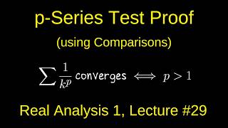 p Series Test Proof with Comparison, Real Analysis 1
