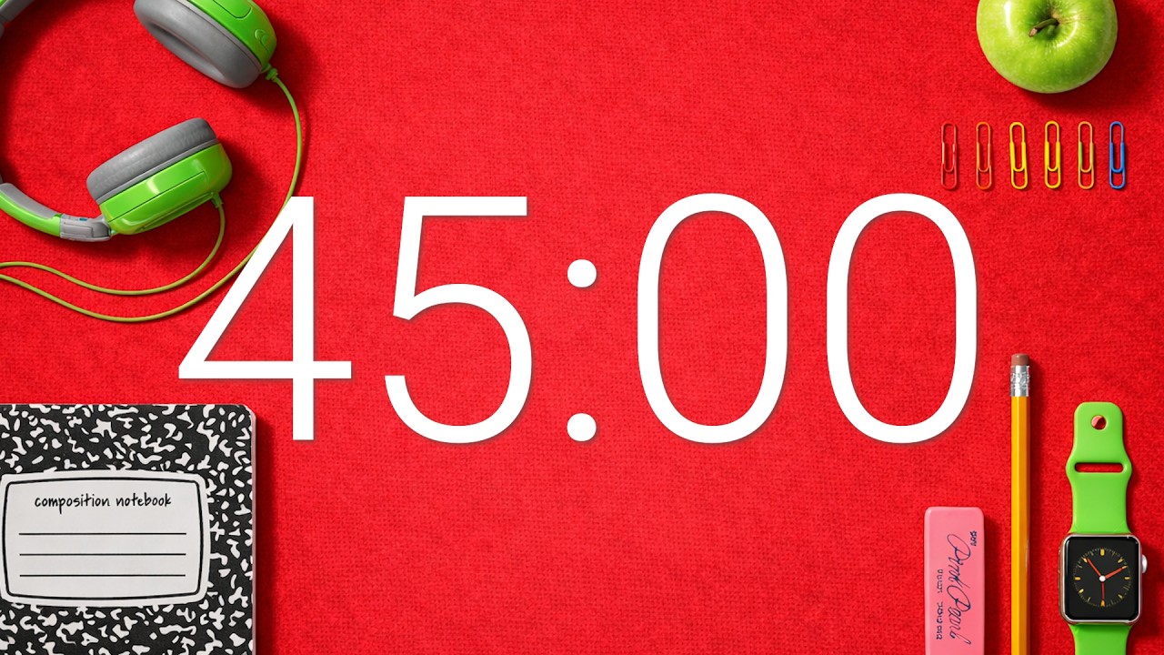 45 Minute Writing Timer (Silent Countdown)
