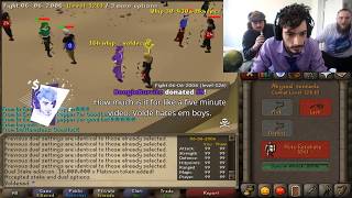 Ice Poseidon RuneScape 16 BILLION stake and shaving off eyebrow highlights screenshot 1