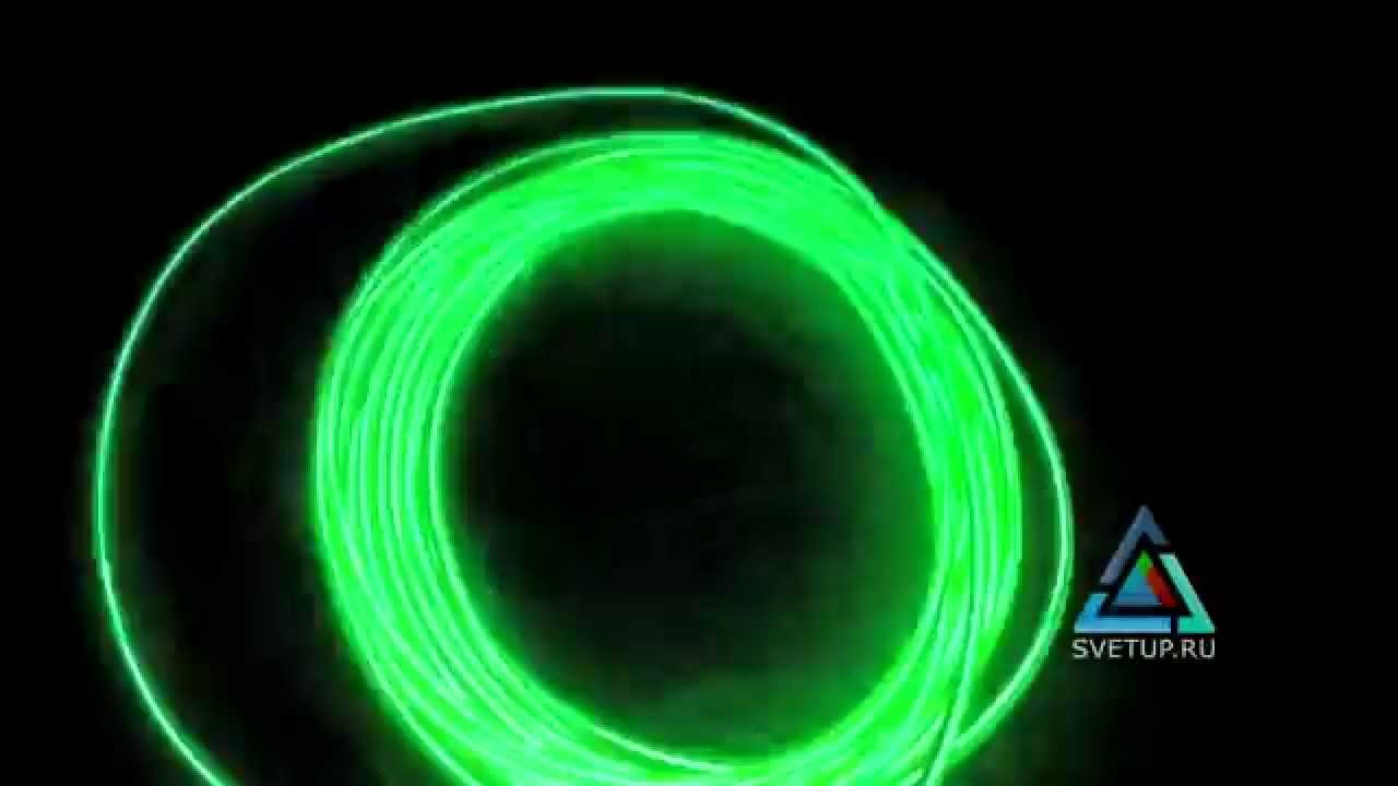 EL инвертор звукоактивный + зелёный гибкий неоновый шнур - YouTube