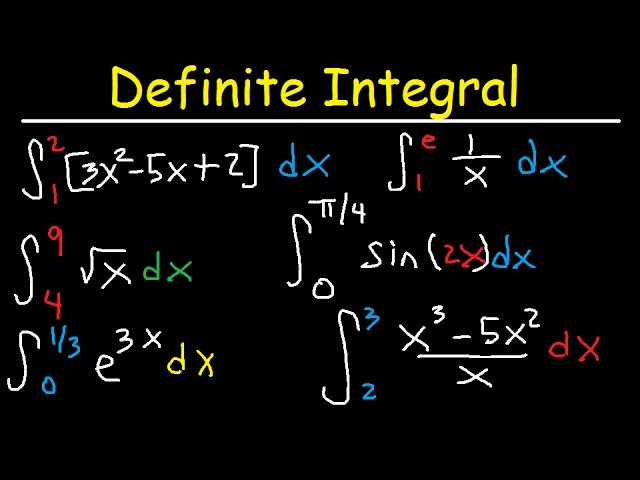 Definite Integral Formulas