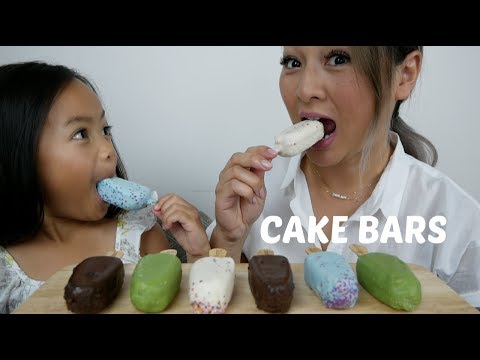 CAKE BARS | Mukbang | N.E Lets Eat