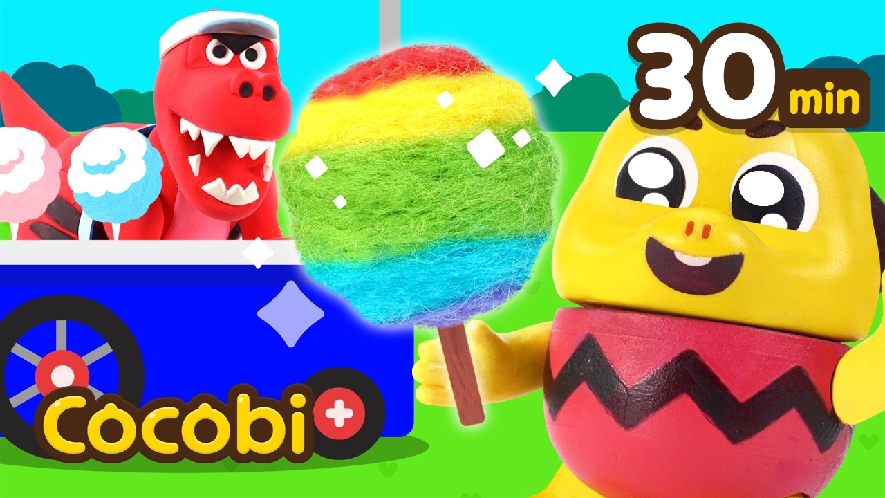 K*i様 NOVA REX AIN'T EASY BEEN CHEESYメロディ T-Rex makes rainbow cotton candy! 🌈🍭 | Nursery Rhymes | Kids