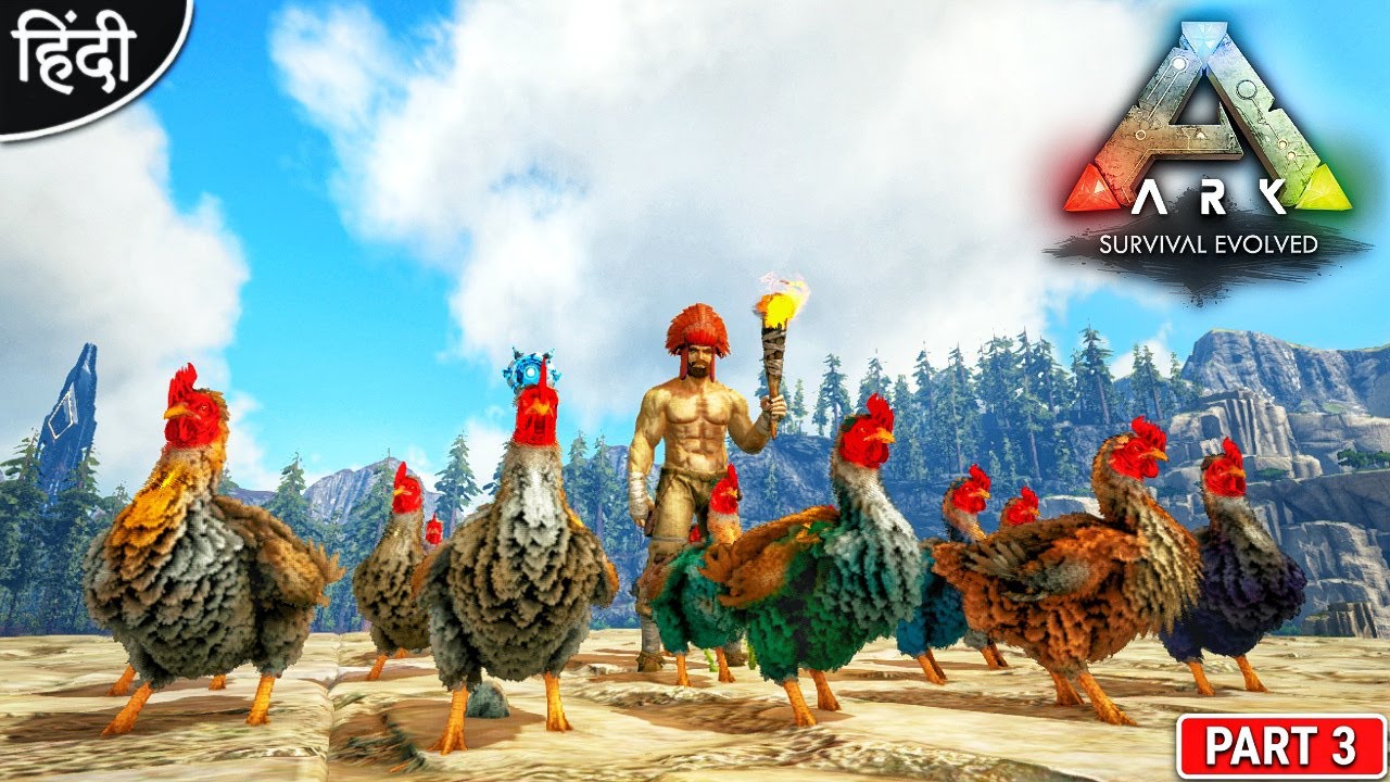 Taming 10,000 Super Chicken : R4HU1 The Farmer : ARK: Survival Evolved ...