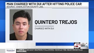 VIDEO: Man arrested after Charleston Police cruiser hit by car, officers hospitalized