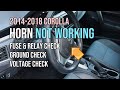 Horn Not Working, Fuse, Relay, Ground &amp; Voltage Check, Toyota Corolla 2014, 2015, 2016, 2017, 2018