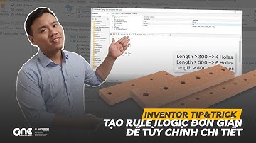 OneCADVN | Inventor Professional Tip&Trick | Create a simple iLogic Rule to customize your product.