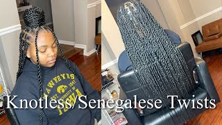 How To: Knotless Twists | Senegalese Twists + How To Add Hair screenshot 2