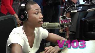 Jacob Latimore visits the Greg Street Show on V-103 Atlanta