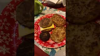 Breakfast With Eddye Eddmuffin Sandwich With Hash Browns And Hot Cocoa