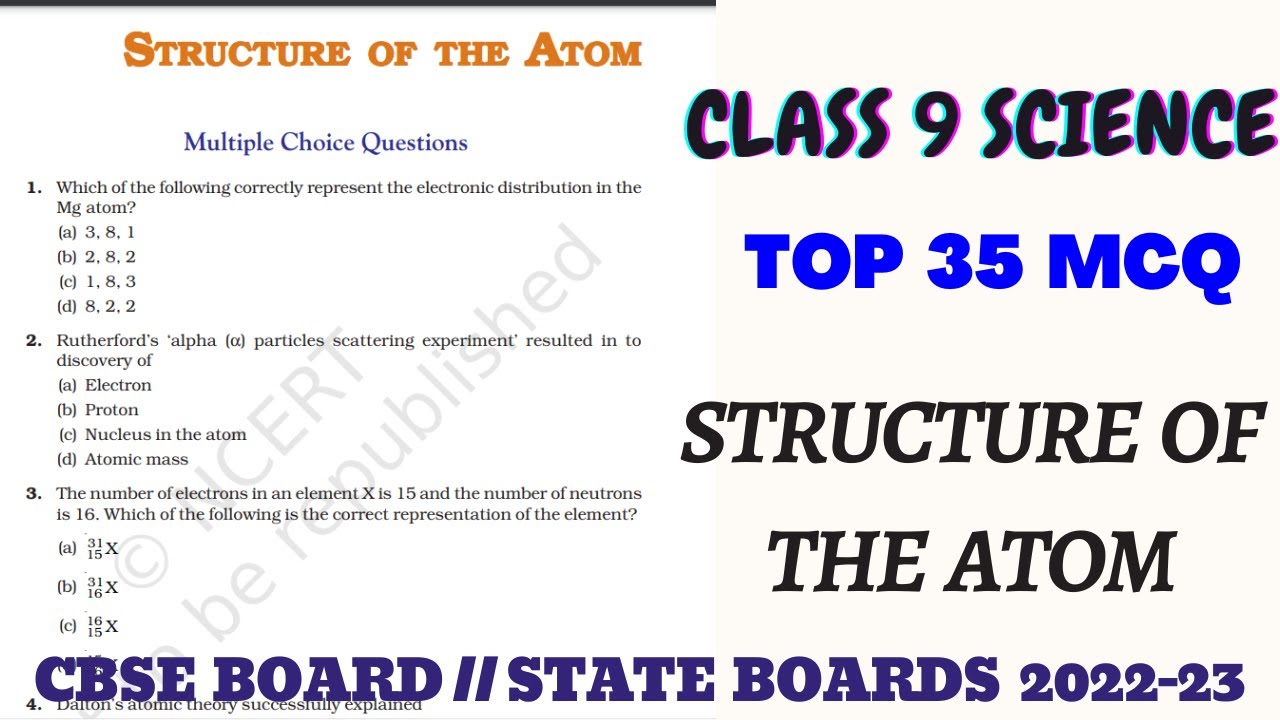 Best Mcq Structure Of Atom Class 9 Exemplar CBSE Class 9 Chemistry Best Mcq Structure Of Atom Class 9 Exemplar CBSE Class 9 Chemistry