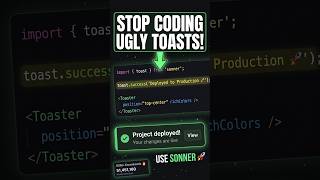 Stop Coding Custom Toasts in React ❌ (Use Sonner) #shorts