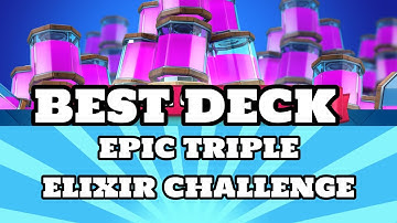EPIC TRIPLE ELIXIR CHALLENGE GOLEM DECK - CLASH ROYALE GAMEPLAY
