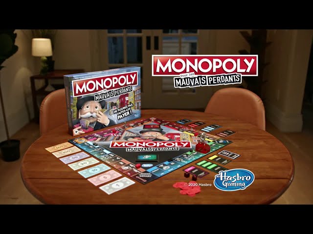 Monopoly Mauvais Perdants - Jeu De Société Version Française, Hasbro, à Partir De 8 Ans, 2 Joueurs Min, Neuf