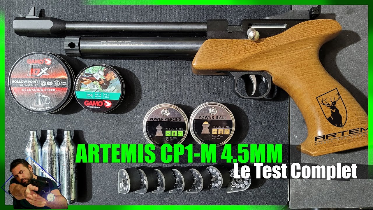 Pistolet Tir Sportif CP400 Artemis 4,5 mm Plomb CO2 8 Coups de Arte