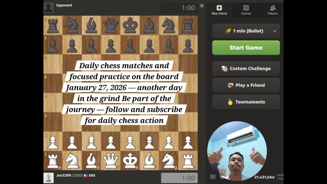 Game 165 of the Chess Hustle — the grind never stops♟️ 