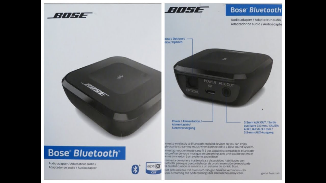 Bose Bluetooth Wireless Music Audio Receiver Adapter Unboxing 