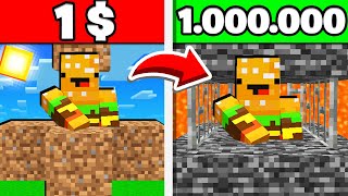 Inchisoare De 1$ vs 1.000.000$ in Minecraft!