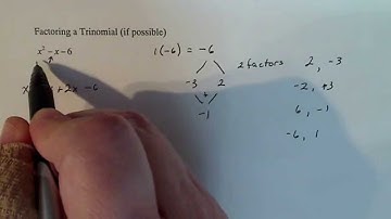 Factoring Example 1: How to Factor a Trinomial using an Algorithm