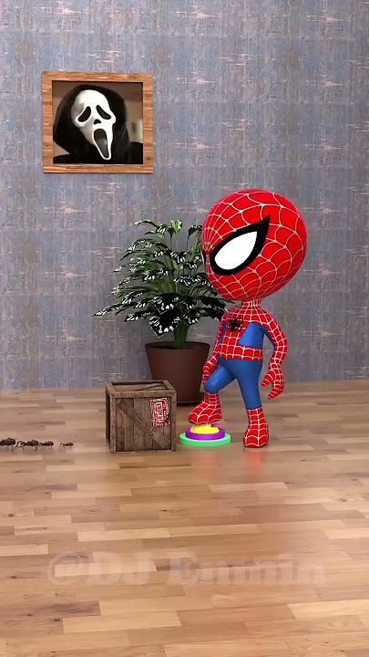 Spideey had no idea how spider getting out with a red button🤣💀 #shorts #spiderman