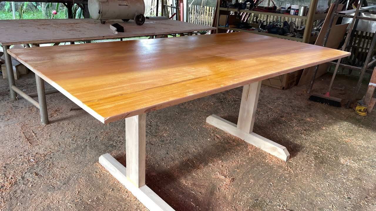 DIY Dining Table Gmelina + Mahogany Build YouTube