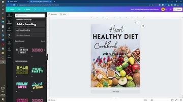 How to make a Healthy Diet Cookbook Cover Design with Canva
