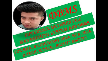 File System vs DBMS in hindi / Difference between File management System and DBMS in hindi