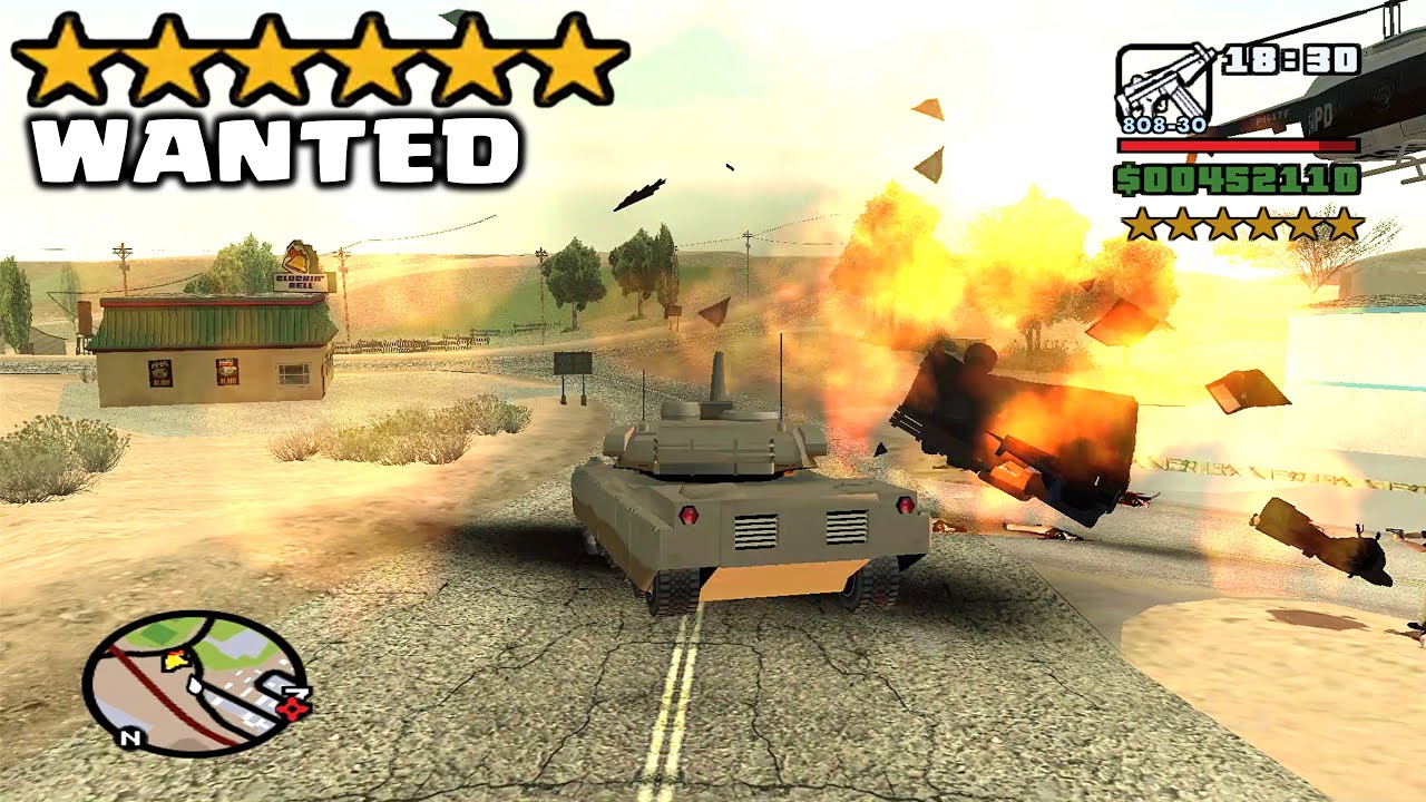 SIX STARS WANTED LEVEL WITH MINIGUN HOW TO GET 6 STAR WANTED IN 