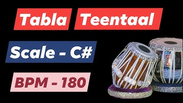 गायन व वादन के रियाज़ के लिए तीनताल #BPM180 Teentaal for Vocal & Instruments practice #CSharp #Short