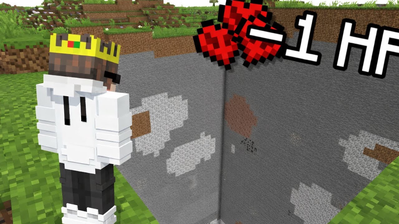 Minecraft..But IF You Take Damage The Chunk Will Be Deleted...