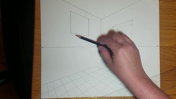 How to draw a room in 2 point perspective