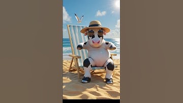 sapi gemuk joget lucu di pantai #sapilucu #sapigemuk #cow #shorts