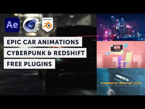 Blender Car Animation Tutorial, Cyberpunk with Redshift, and Map Explainers in After Effects
