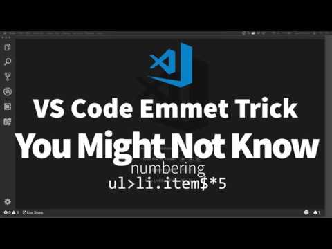 Learn One Thing - Emmet Numbering in VS Code
