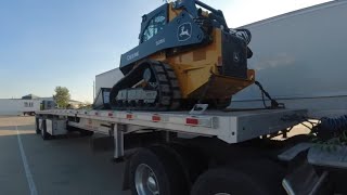 #693 Skid Steers and Failed Inspection The Life of an Owner Operator Flatbed Truck Driver