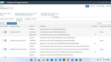 SAP IBP Settings for TS Supply Planning