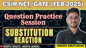 SUBSTITUTION REACTION | REACTION MECHANISMS | CSIR-NET & GATE 2025 | BY VIKRANT SIR