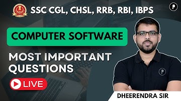 Computer Software | Software Type | Important Questions | SSC CGL , CHSL, Bank Exams