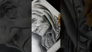 portrait of old women #youtubeshorts #viralshort #shorts #portrait #old#women