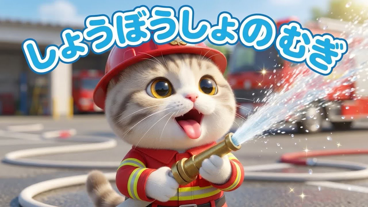 Ep.9【社畜ねこのむぎ】消防士のお仕事！むぎの一生懸命な訓練🐱🔥🚒 | むぎの日常