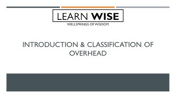 Introduction to Overhead Cost: Cost Accounting Series