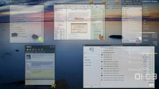 Testing out the scale-windows plugin for Compiz
