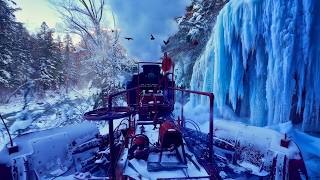 Steam Train Clearing Deep Snow in the Colorado Mountains