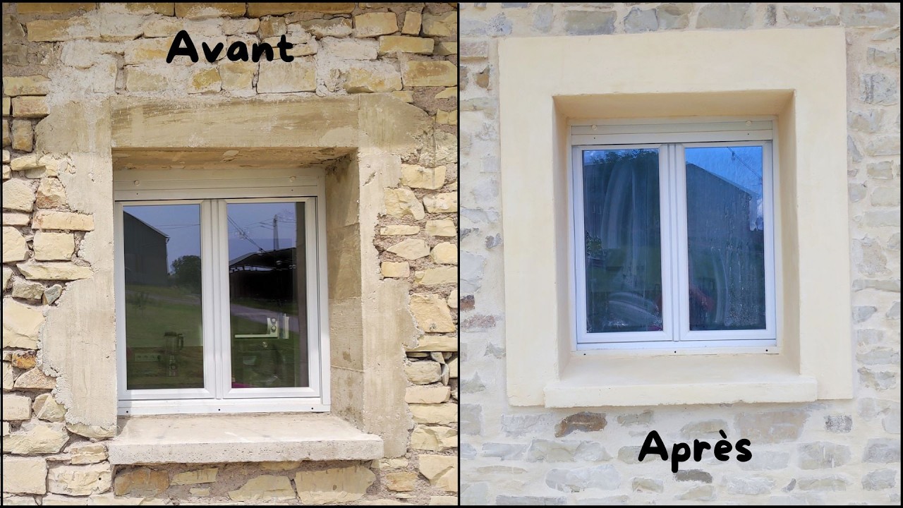 Ep 79 On refait les contours de fenêtres en façade et à la chaux !