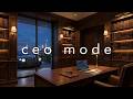 CEO Mode • Midnight Mountain View Office for Hyperfocus and Strategic Work