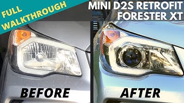 MINI D2S 5.0 PROJECTOR RETROFIT | SJ (14-16) SUBARU FORESTER XT | FULL TUTORIAL | NUT & BOLT METHOD