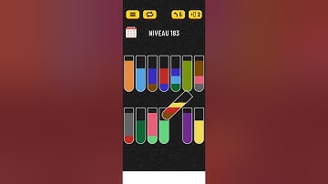 Water sort color puzzle game level 183 solution