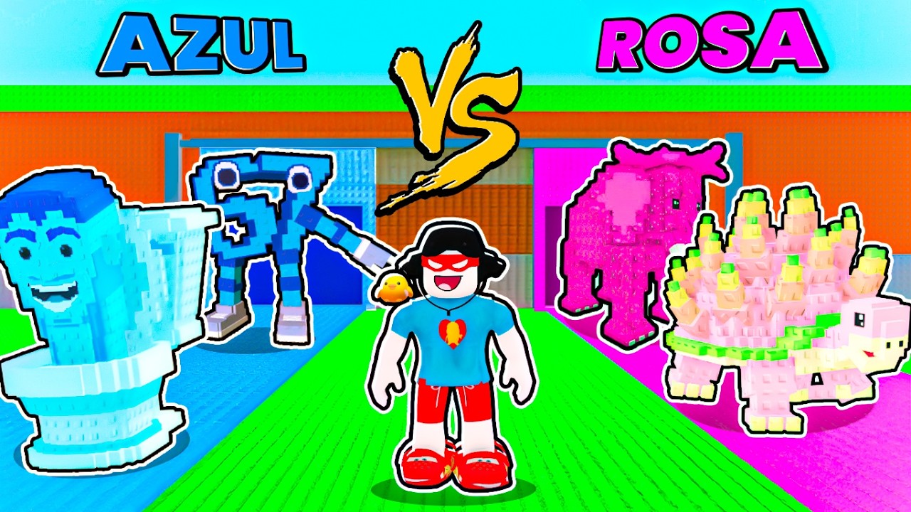 DESAFIO $0 até 1 TRILHÃO mas é AZUL vs ROSA - YouTube