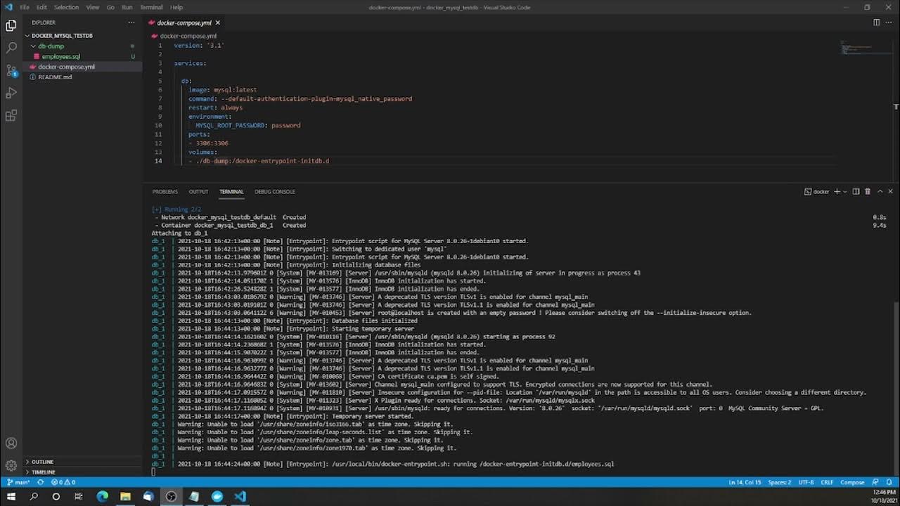 Docker compose and mysql tutorial - YouTube