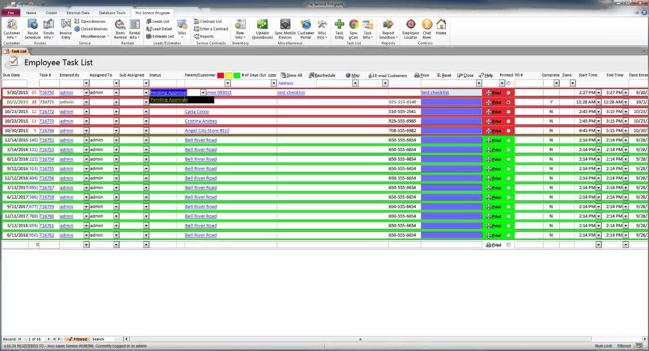 Task Status feature on the open task list